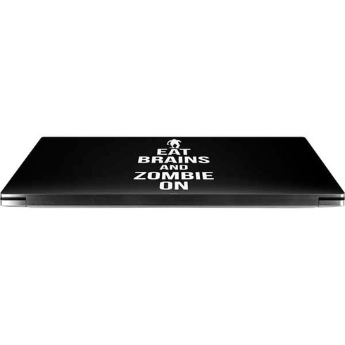 Eat Brains and Zombie On Black Dell XPS Skin